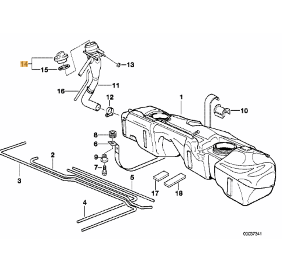 Tapón Deposito De Combustible Con Cerradura Para E36 Serie 3 Y Z3 E36. Original Bmw Recambios