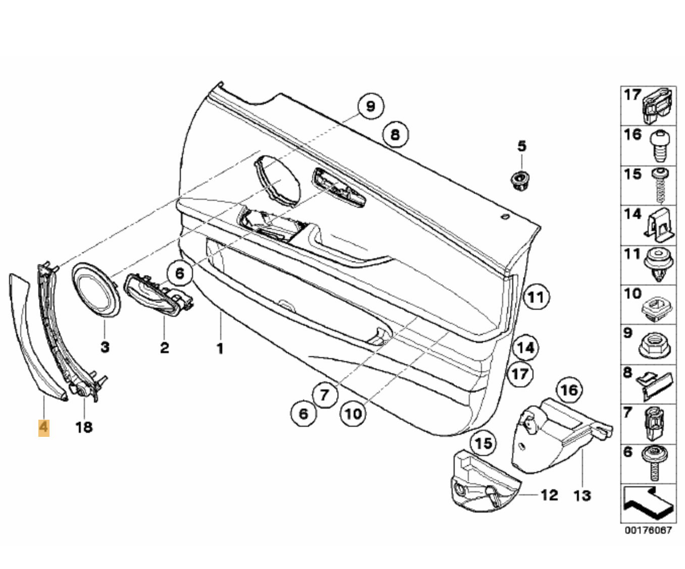 Empuñadura Tirador Abre Puerta Interior Para Bmw E90 E91 E92 E93 Original De Recambios