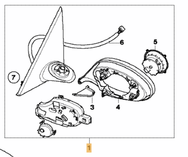 Retrovisor Exterior Izquierda Con Calefacción Para Bmw Serie 1 E82 E88 Original Recambios