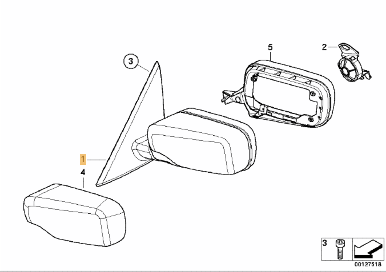 Retrovisor Exterior Derecho Con Calefacción Para Bmw Serie 3 Compact E46 Original Recambios