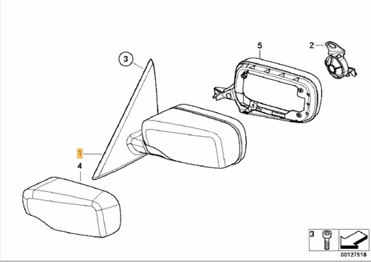 Retrovisor Exterior Derecho Con Calefacción Para Bmw Serie 3 Compact E46 Original Recambios