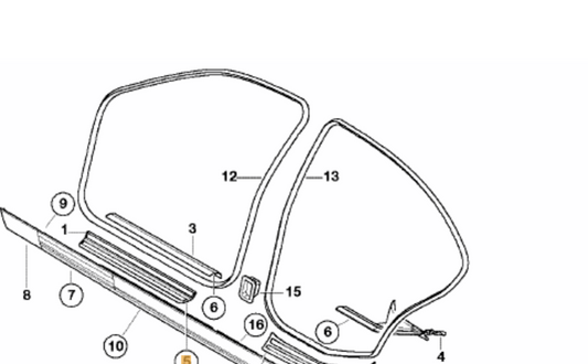 Goma Cantonera Puerta Delantera/trasera Para Bmw E46 Berlina/touring. Original De Recambios