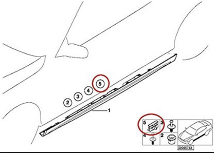 Clip/grapa Spoiler Lateral Inferior Para Bmw E36 E46 E90 E91 Recambios