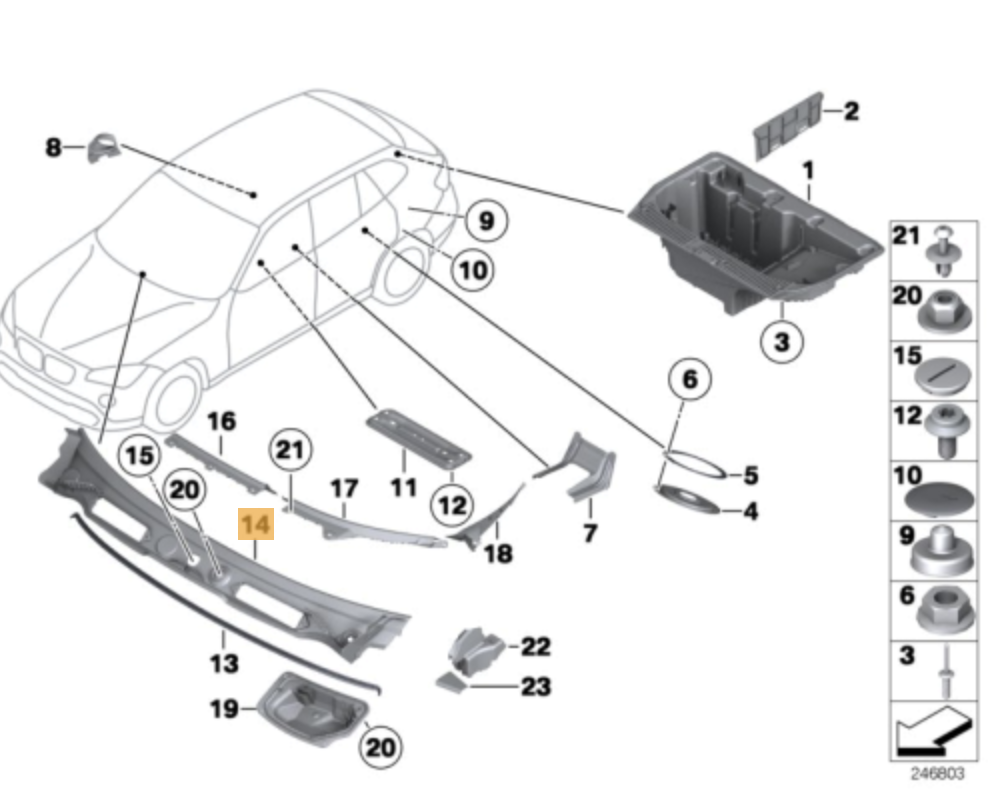 Torpedo Vierteaguas Bmw X1 E84. Original De Recambios