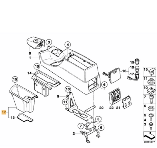 Casillero Consola Central Para Bmw X3 E83. Original De Recambios