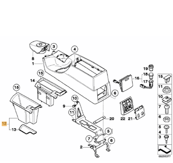 Casillero Consola Central Para Bmw X3 E83. Original De Recambios