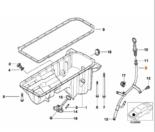 Tubo Varilla Indicadora Aceite Para Bmw 3Er (E46) 5Er (E39) Z4 (E85). Original Recambios