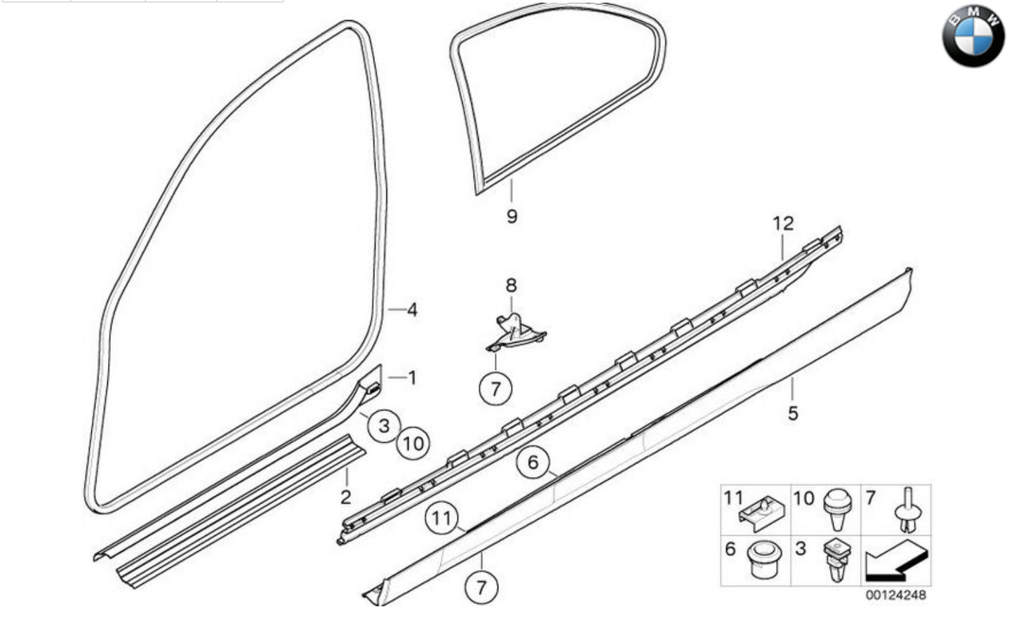 Clip/grapa Spoiler Lateral Inferior Para Bmw E46 Compact Recambios