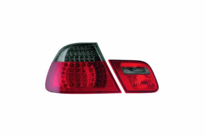 Pilotos Traseros De Led Homologados Para Bmw E46 Coupé Pre 1999-02/2003 Y M3 2000-2006 Rojo/ahumado