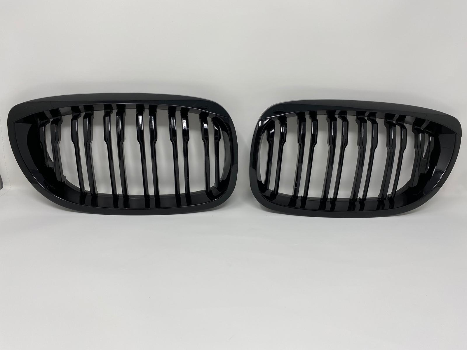 ¡novedad! Riñoneras / Parrillas Doble Linea Negro Brillante Tipo M4 Para Bmw E46 Coupe 2003-2006