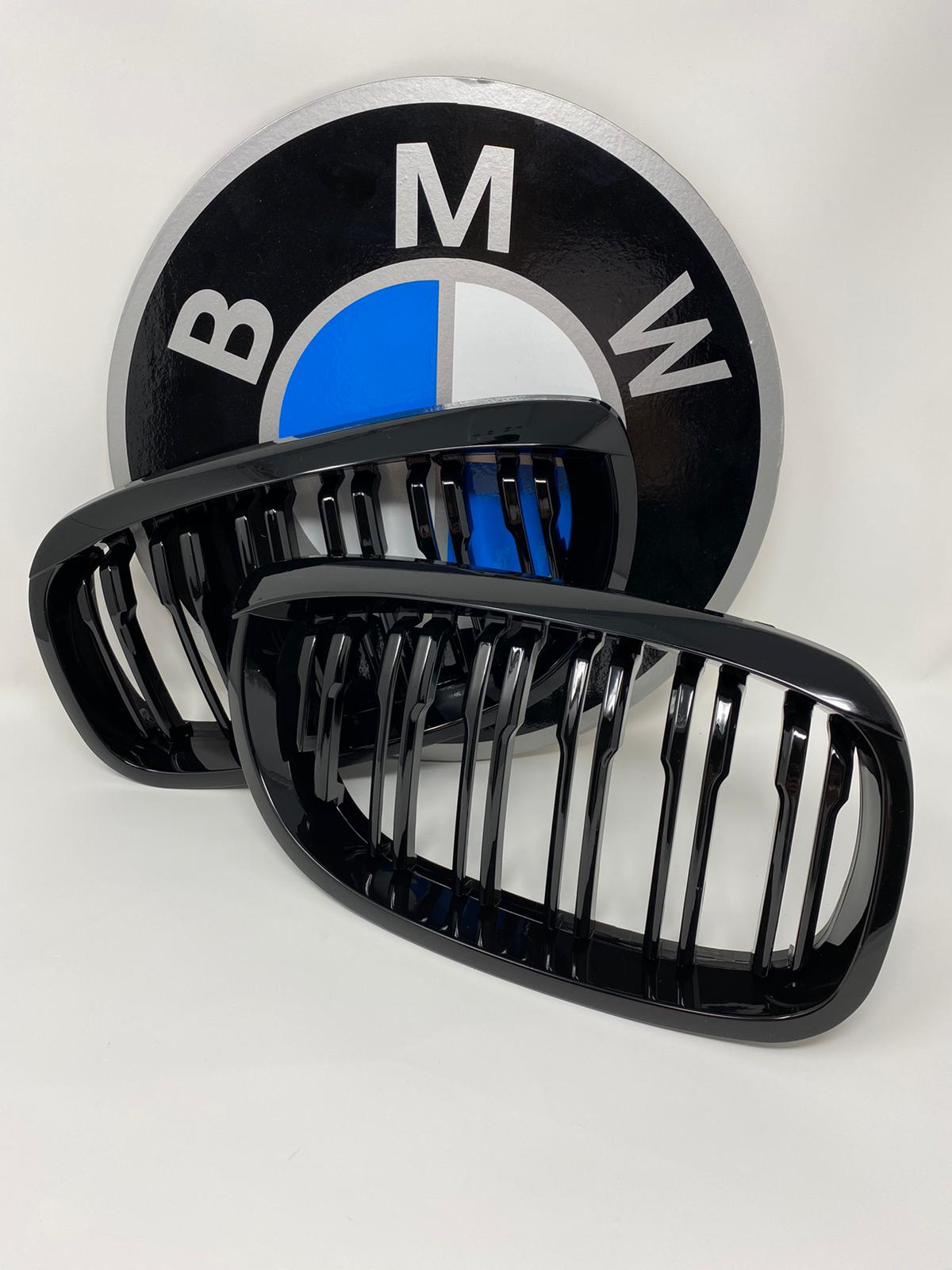 ¡novedad! Riñoneras / Parrillas Doble Linea Negro Brillante Tipo M4 Para Bmw E46 Coupe 2003-2006