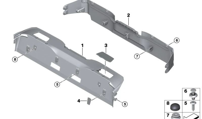 Gelber Clip für BMW E88, 2er F23, F23N, 3er E93, E93N, 4er F33, F82N, G23, 6er F12, 8er F91, G14, MINI F57 (OEM 07146955627). Original BMW