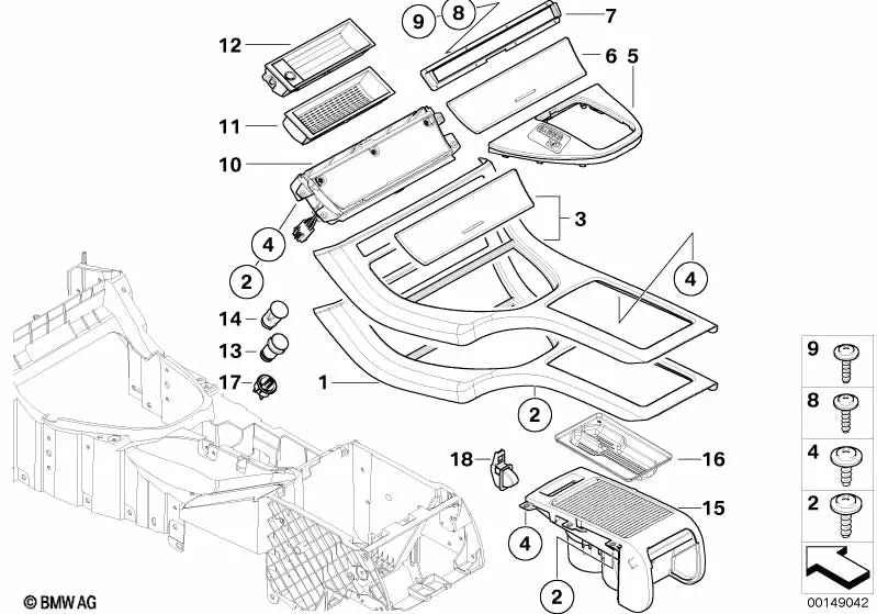 Cubierta Palanca de Selección Steptronic para BMW E53 (OEM 51167060445). Original BMW