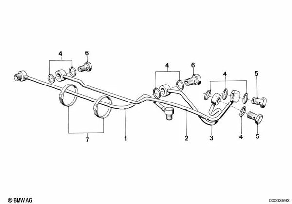 Tubería para BMW Serie 3 E21 (OEM 32131123741). Original BMW