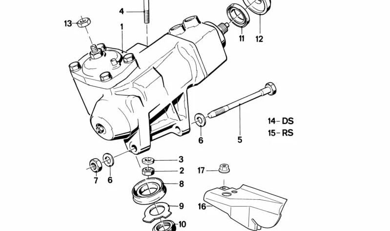 Tuerca hexagonal para BMW Serie 5 E12, E28, Serie 6 E24, Serie 7 E23 (OEM 07119921087). Original BMW