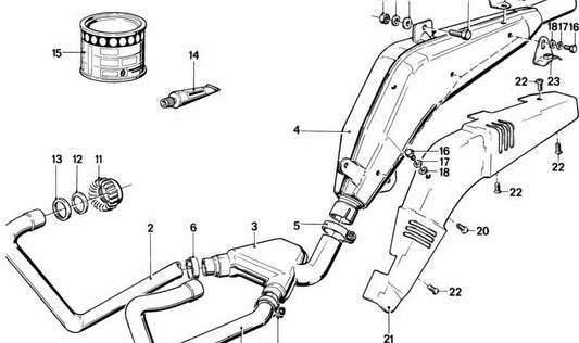 Abrazadera para BMW para varios modelos/series de BMW (OEM 18212301577). Original BMW