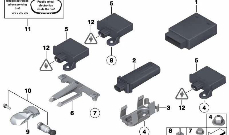 CLIP de expansão OEM 3620677488 para BMW E82, E88, E90, E91, E92, E93, F07, F01, F02, F04. BMW original.