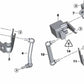 Soporte sensor de nivel de suspensión trasero OEM 37142283614 para BMW E82, E90, E92, E93. Original BMW.