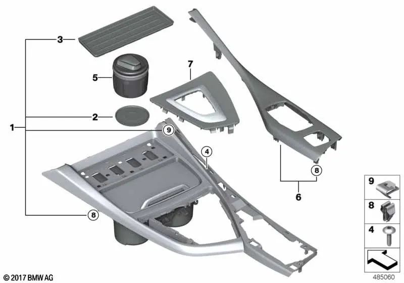 Fineline Pur centre console trim for BMW F23, F23N (OEM 51169286756). Original BMW