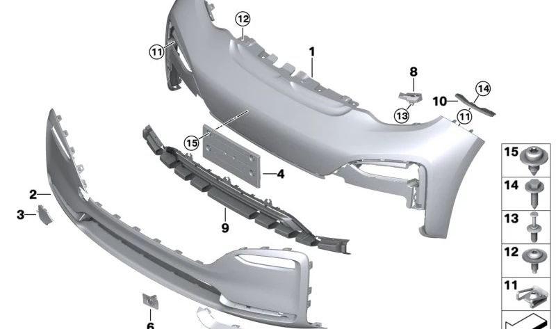 Soporte sensor PDC exterior derecho OEM 51117484518 para BMW i3 (I01). Original BMW.