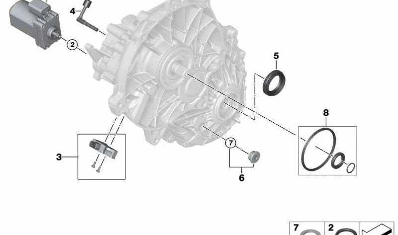 Game of Electronic Transmission OEM 27208647486 pour BMW i8 (I12, I15). BMW d'origine.