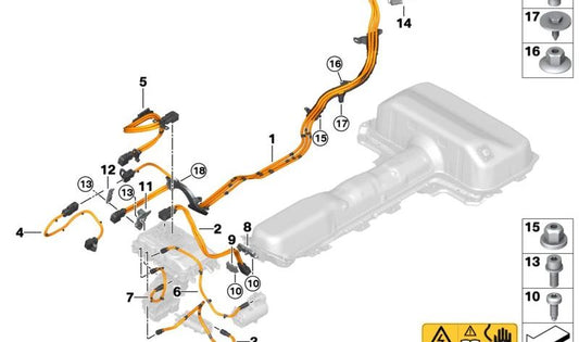 Indicateur d'état de charge pour la série BMW 3 G20, G21, 5 G30 Série, G31, G38, 7 G11 Série, G12, X1, X2, X3, X5 (OEM 63217428361). BMW d'origine.