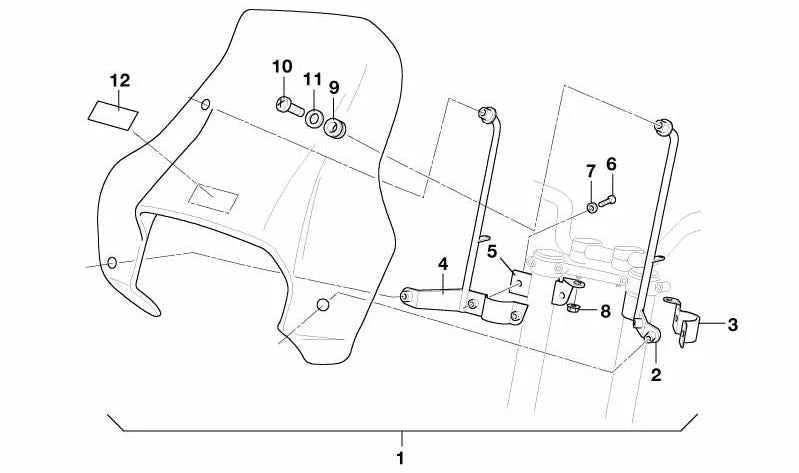 Soporte izquierdo para BMW (OEM 46632316243). Original BMW