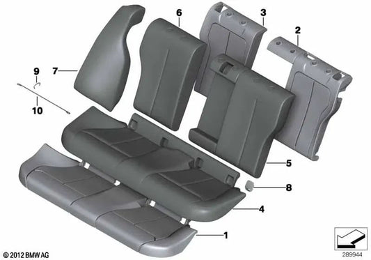 Funda de Asiento de Cuero para BMW Serie 3 F30, F31 (OEM 52207309773). Original BMW