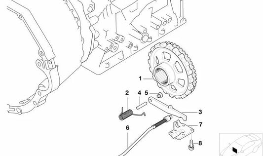 Perno selector de marchas OEM 24531219284 para BMW E36, E46, E34, E39, E32, E38, E31, E53, E85. Original BMW.