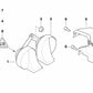 Fanfare de tono alto para BMW Serie 5 E39 (OEM 61338362360). Original BMW