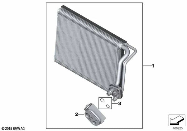 Válvula de expansión para BMW Serie 3 F30N (OEM 64119396223). Original BMW.