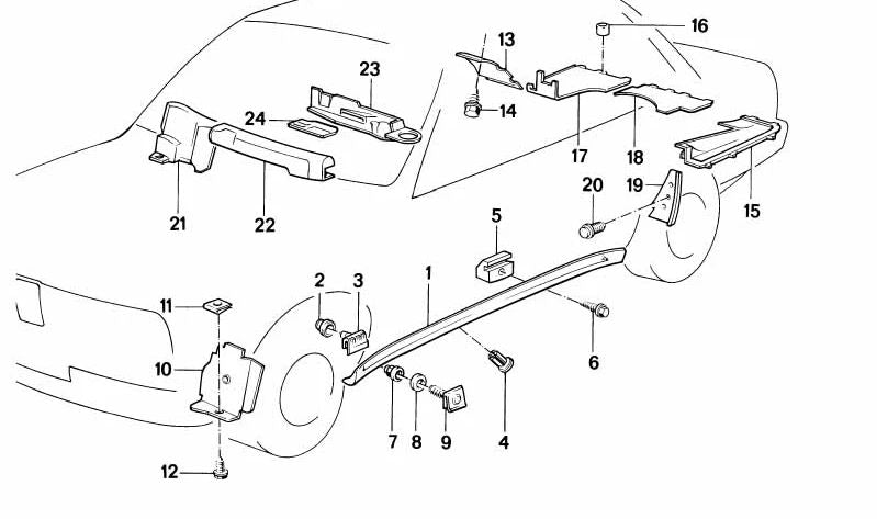 Abrazadera para BMW E30, E24 (OEM 51711933125). Original BMW