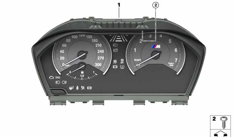 Tabella dello strumento OEM 62107883054 per BMW F87 M2. BMW originale.