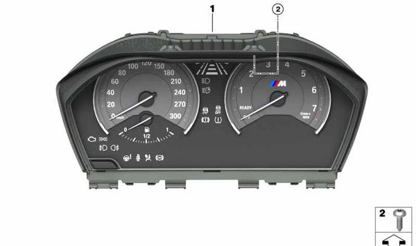 Cuadro de instrumentos OEM 62107883054 para BMW F87 M2. Original BMW.