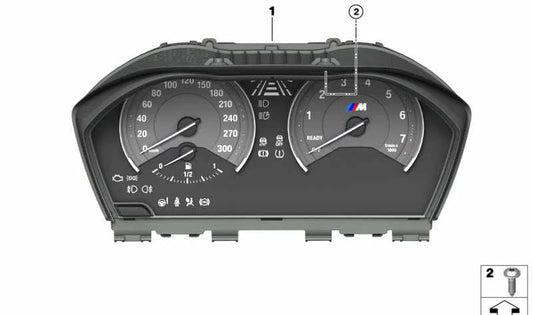 Velocimeter/Instrumentenbildschirm OEM 62108090141 für BMW F87 M2 (umfasst alle M2 -Varianten und -Modelle, Wettbewerb). Original BMW.