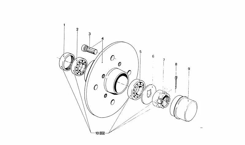 Rodamiento de rueda para BMW (OEM 31212634000). Original BMW