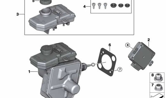 Módulo de controle de freio OEM 34515A97052 para BMW G08. BMW original.