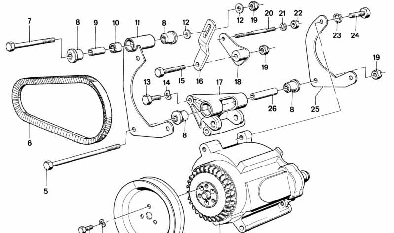 Buje para BMW E21, E12, E24, E23 (OEM 11721257690). Original BMW