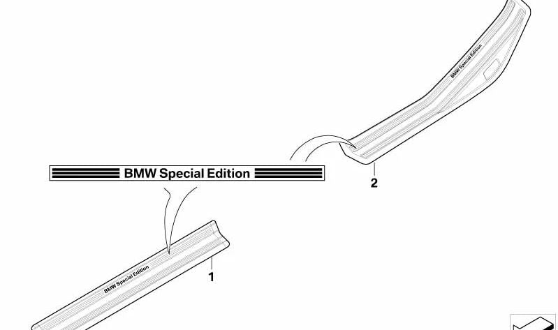 Embellecedor de entrada izquierda OEM 51478033683 para BMW E46. Original BMW.