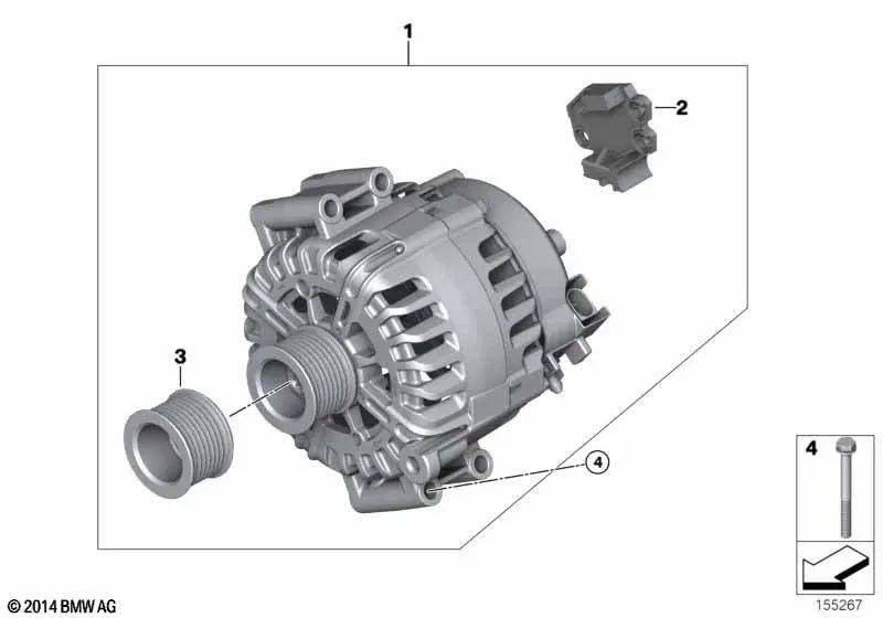 Regulator 220A for BMW E70, E70N, E71 (OEM 12317603775). Genuine BMW