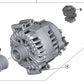 Regulador para BMW Serie 1 E81, E82, E87N, E88, Serie 3 E90, E91, E92, E93, Serie 5 E60N, E61N, Serie 6 E63N, E64N, X1 E84, X3 E83N, X5 E70 (OEM 12317561939). Original BMW