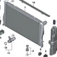 Soporte inferior del radiador para BMW Serie 1 E81, E82, E87, E87N, Serie 3 E90, E91, E92, E93 (OEM 17117524956). Original BMW.