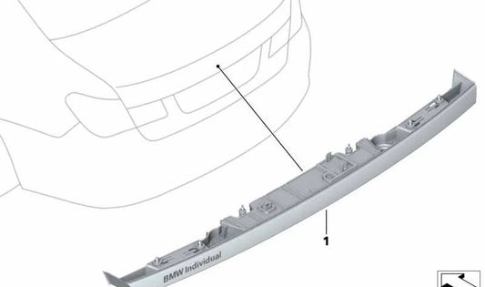 Moldura de maletero OEM 51137979826 para BMW Serie 7 F01, F02, F04. Original BMW.