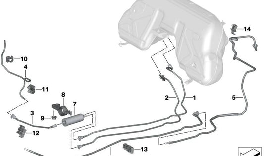 Kraftstoffleitung für BMW Z4 G29 (OEM 16127466721). Original BMW