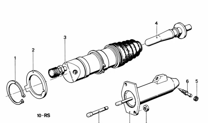 Cilindro receptor de embrague para BMW Serie 5 E12 (OEM 21521102061). Original BMW