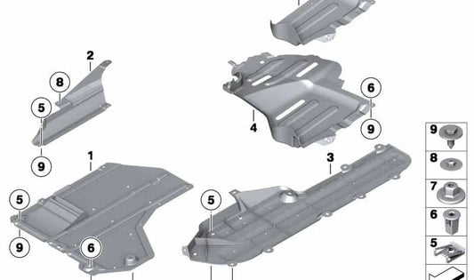 Soporte de Revestimiento Inferior para BMW Z4 E89 (OEM 51717289380). Original BMW