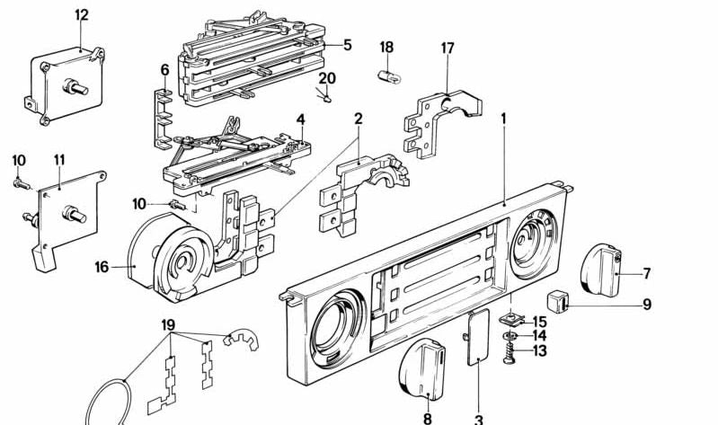 Plaque avant OEM 64111375912 pour BMW E28. BMW d'origine.