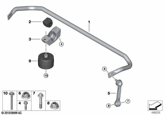 Rear Stabilizer for BMW G05, G05N, G06, G06N, G07 (OEM 33556893548). Original BMW