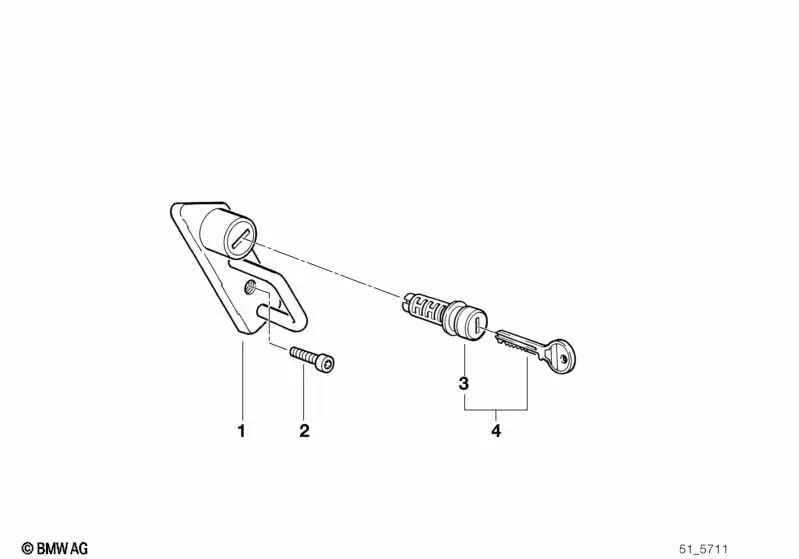 Helmverschluss für BMW E46, F30, F80 (OEM 51252313962). Original BMW