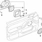 Caja de altavoz puerta delantera derecha para BMW Serie 7 E38 (OEM 65138371238). Original BMW